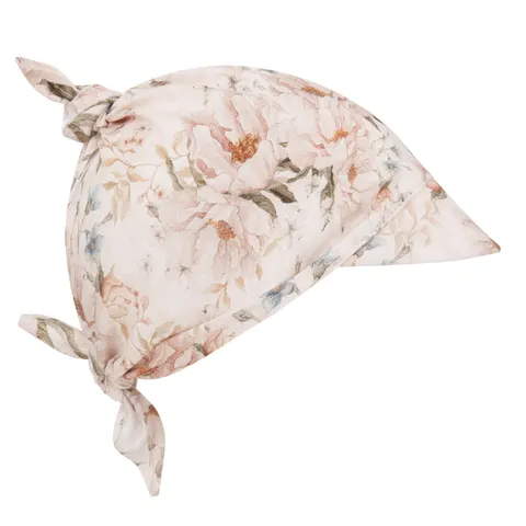 Bambusowa chustka z daszkiem peonie cream / Samiboo
