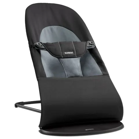 BABYBJORN - leżaczek BALANCE SOFT - Black , dark grey