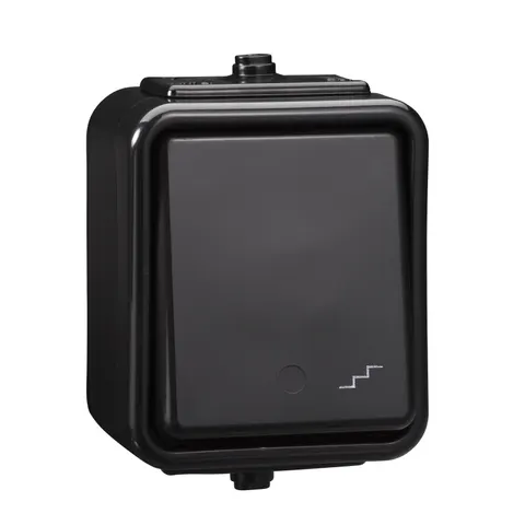 Cedar Łącznik schodowy natynkowy hermetyczny IP44, czarny; WNT600C05, SCHNEIDER ELECTRIC