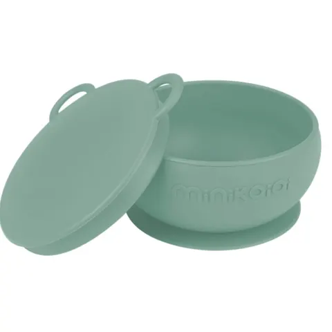 Miseczka silikonowa z pokrywką river green / MINIKOIOI