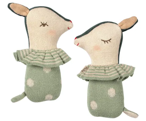 Grzechotka Bambi rattle - dusty mint / Maileg