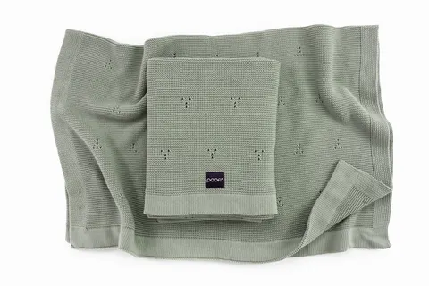 Kocyk bawełniany PARIS – khaki / Poofi