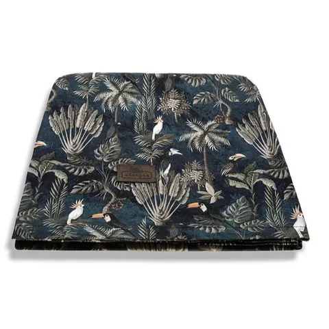 Bambusowy Jungle Dark Blue - 3 w 1 chusta, otulacz i kocyk / Sleepee