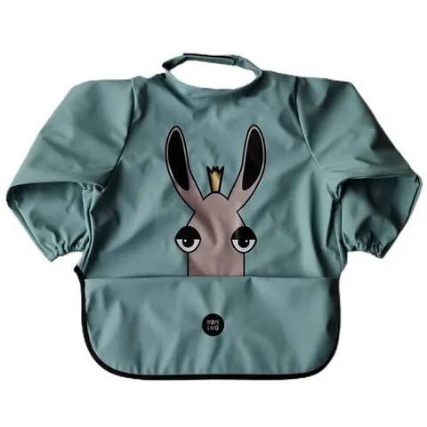 Śliniak z rękawkami Łoś - mint / Baby Livia