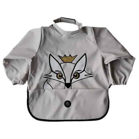 Śliniak z rękawkami Lisek - grey / Baby Livia