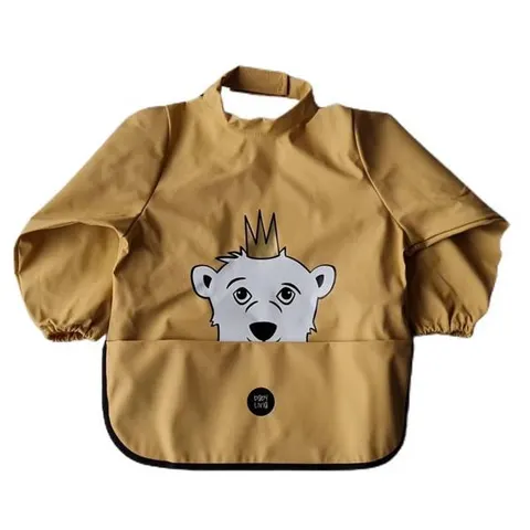 Śliniak z rękawkami Miś - yellow / Baby Livia