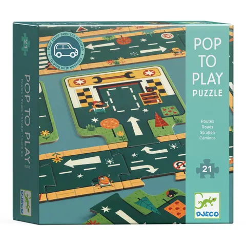 Puzzle kartonowe DROGI / Djeco DJ07162