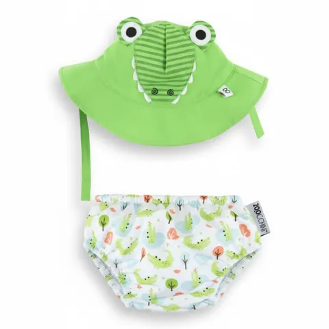 Pieluszka kąpielowa + czapka Aligator / Zoocchini
