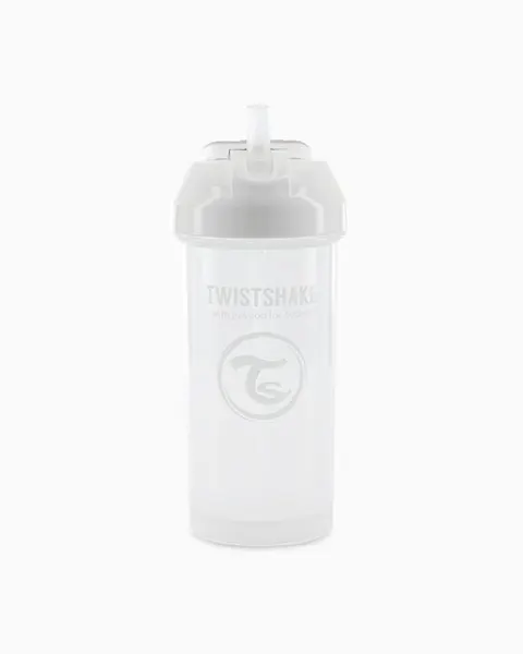 Kubek niekapek ze słomką Biała 360 ml / Twistshake