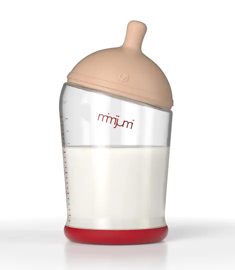 Butelka dla niemowląt 240 ml ze smoczkiem poziom 2 / MIMIJUMI