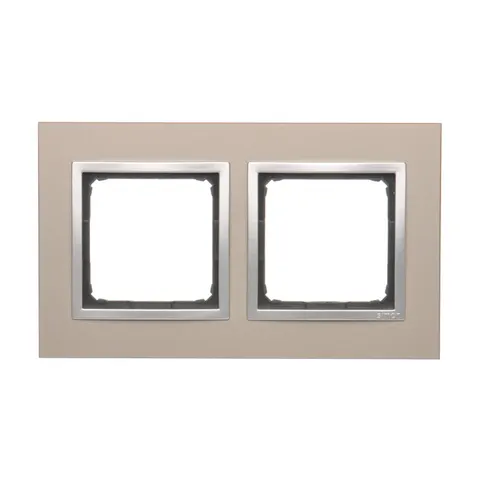 SIMON54 Ramka 2-krotna Nature-Metal, SATYNOWY BLASK, IP20/IP44* (*IP44-należy zastosować uszczelkę ramki DUN2)