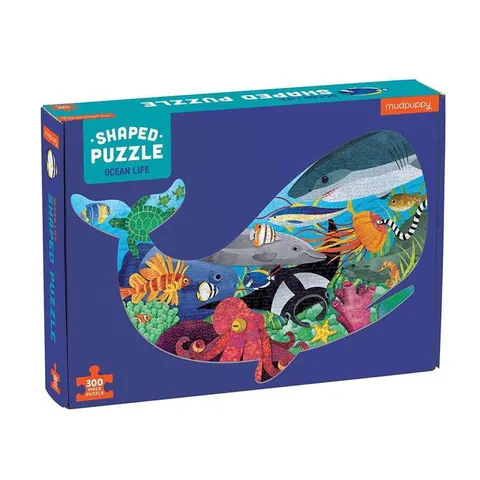 Puzzle konturowe wieloryb Życie oceanu 300 elementów 7+ / Mudpuppy