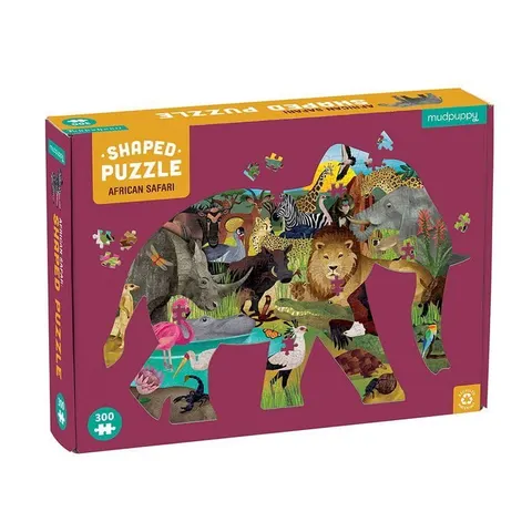 Puzzle konturowe słoń Afrykańskie safari 300 elementów 7+ / Mudpuppy