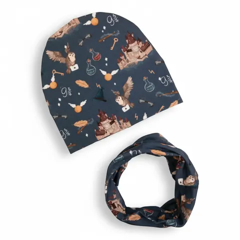 Czapka z kominem wiosenno-jesienna HARRY NAVY / UL&KA