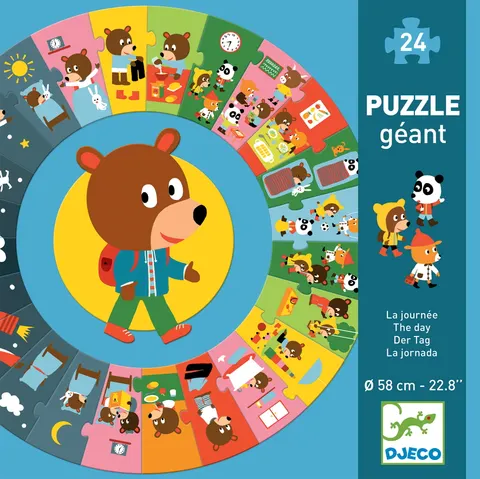 Puzzle kartonowe DZIEŃ / Djeco DJ07015