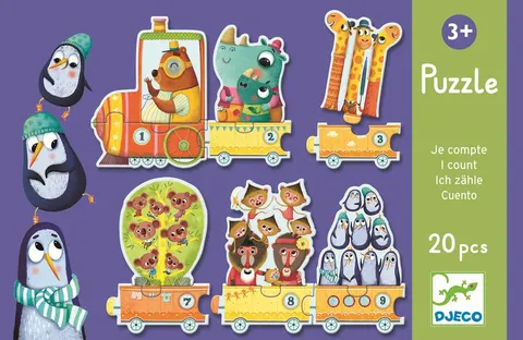 Puzzle Pociąg - nauka liczenia / Djeco