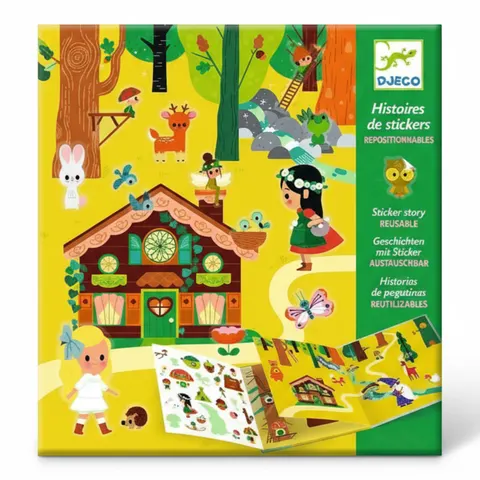 Zestaw artystyczny z naklejkami Magiczny Las, Djeco
