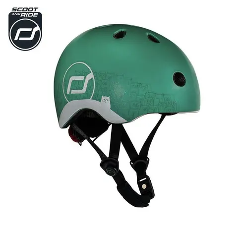 Kask z odblaskami XXS-S dla dzieci 1rż+ Forest Owl / Scootandride
