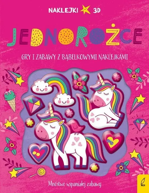 Wypukłe naklejki. Jednorożce / Wydawnictwo Wilga