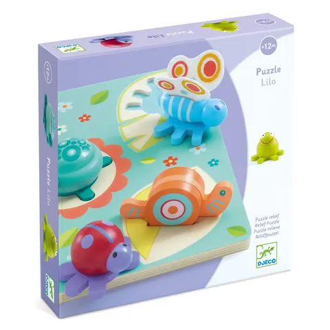 Drewniane puzzle przedstrzenne Lilo / Djeco DJ01031