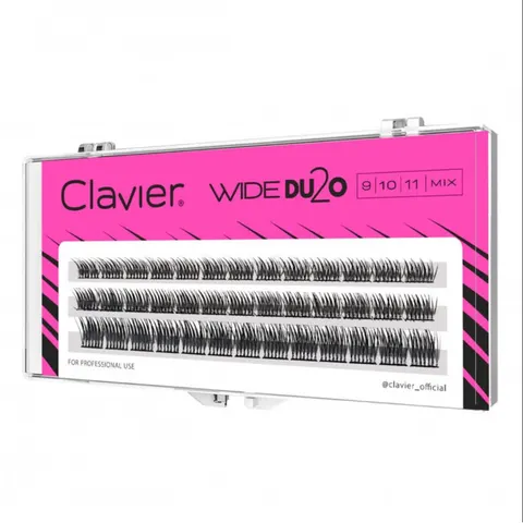 CLAVIER Kępki rzęs WIDE DU2O, MIX 9-10-11 mm
