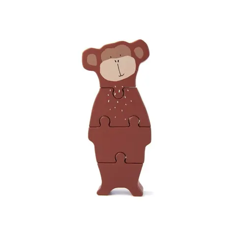 Pan Małpka drewniane puzzle