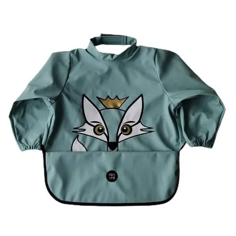 Śliniak z rękawkami Lisek - mint / Baby Livia