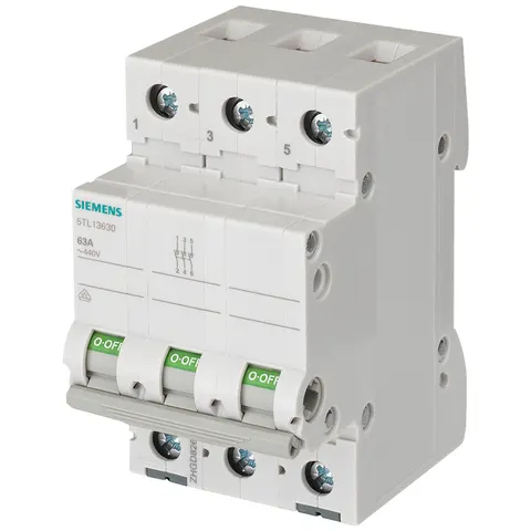 Rozłącznik modułowy 3P 32A 400VAC, D=70mm, SENTRON; 5TL1332-0, SIEMENS