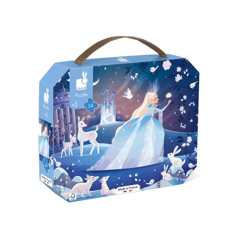 Puzzle w walizce Lodowa magia 54 elementy 5+ / Janod J02665
