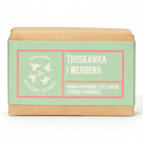 Mydło Truskawka i Werbena, 110 g / Mydlarnia Cztery Szpaki