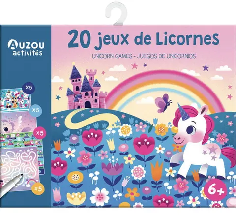 20 gier podróżnych na planszach - Jednorożce / Auzou