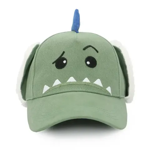 Czapka dziecięca z daszkiem i nausznikami 3D Dinozaur / FlapJack