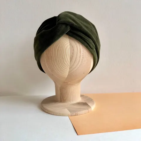 Turband Velvet Pickle Green / Looks by Luks