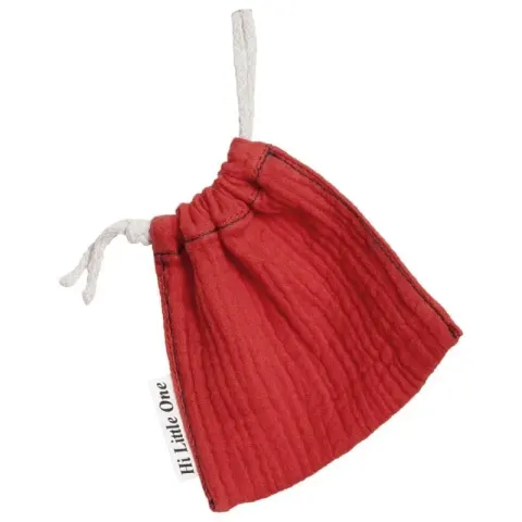 Woreczek na smoczek muślin pacifers bag Strawberry / Hi Little One