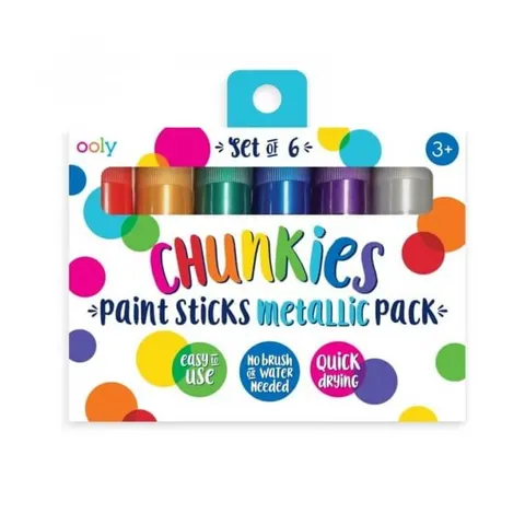 Farba w kredce 6 szt., Chunkies Paint Sticks - Metaliczne / Ooly 126-015