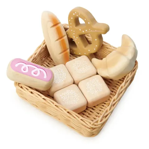 Wiklinowy koszyk z pieczywem, Tender Leaf Toys