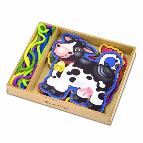 Drewniana sznurowanka Farma / Melissa and Doug