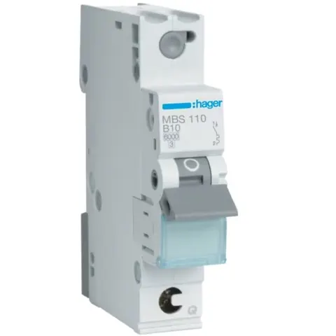 Wyłącznik nadprądowy 1P B 10A 6kA QuickConnect, MCB; MBS110 HAGER