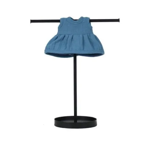 Sukienka muślinowa dla lalki Miniland - Denim Blue rozmiar 21