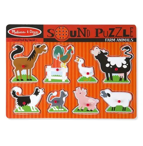 Melissa & Doug puzzle dźwiękowe układanka Zwierzęta na Farmie