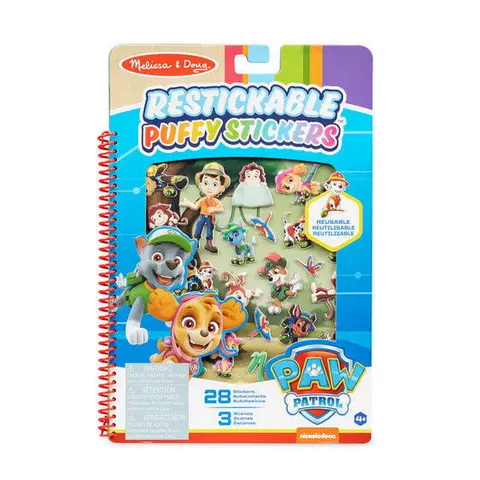 Wielorazowe wypukłe naklejki Psi Patrol w dżungli / Melissa & Doug