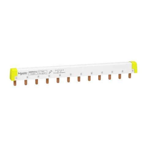 Szyna łączeniowa 3P 100A 16mm2 sztyftowa 12 modułów; A9XPH312, SCHNEIDER ELECTRIC