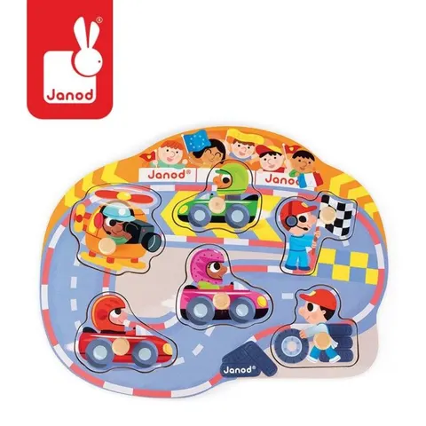 Puzzle drewniane Wesoły Wyścig / Janod