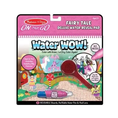 Melissa and Doug, Wielorazowa Wodna Kolorowanka WATER WOW Bajka seria Deluxe