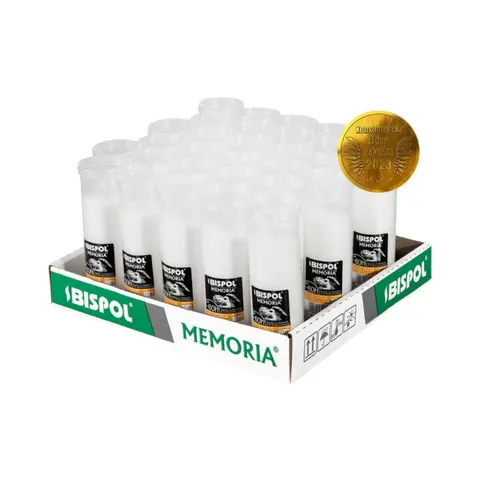 BISPOL MEMORIA Wkład do zniczy parafinowy P160 60 h , pakiet 30 szt