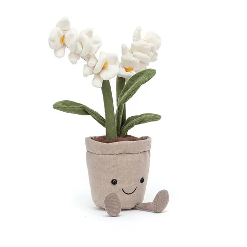 Pluszowy kwiatek Orchidea biała 27 cm / Jellycat A2ORC