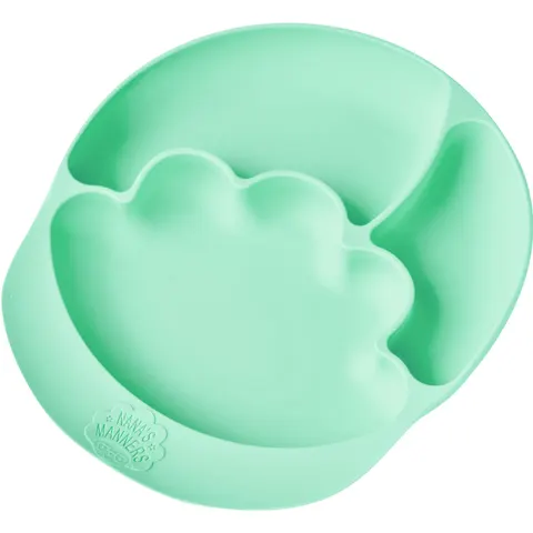 Talerz silikonowy z przyssawką GREEN / Nana's Manners