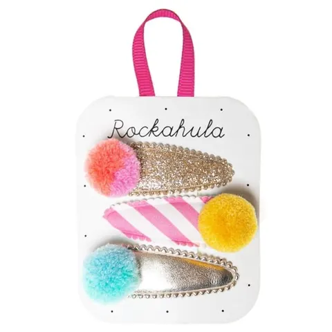 Spinki do włosów Candy Stripe Pom / Rockahula Kids
