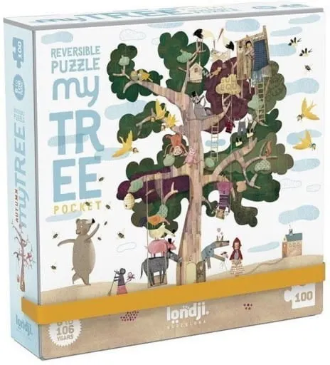 Kieszonkowe puzzle dla dzieci 100 szt, MOJE DRZEWO / Londji PZ556
