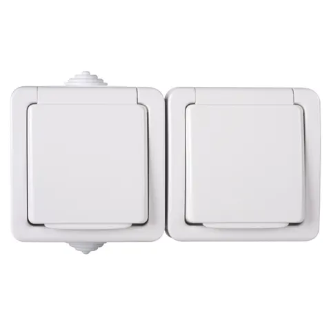 TEKNO 05-1254-102 bi gniazdo podwójne z ochrona styków